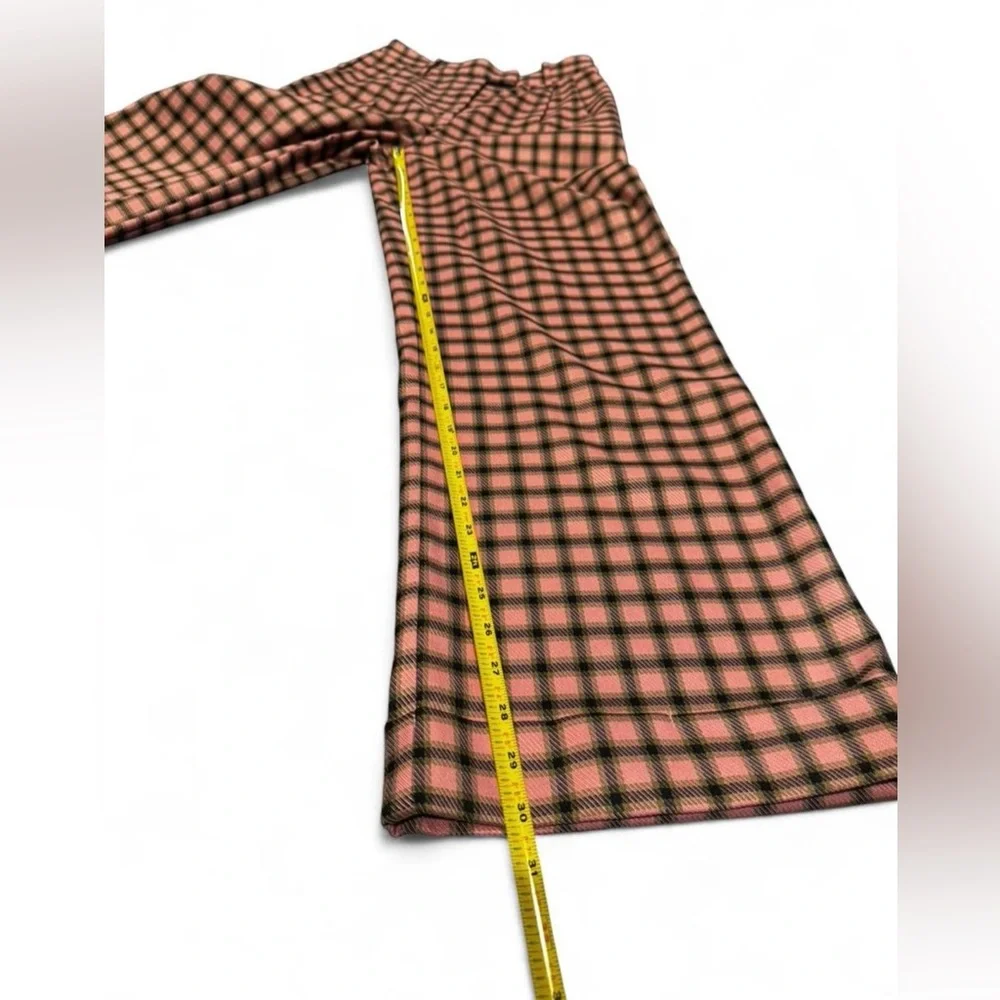 NWT Anthropologie FRNCH Palmer Pink Plaid Wide Leg Trousers XS - Picture 5 of 7